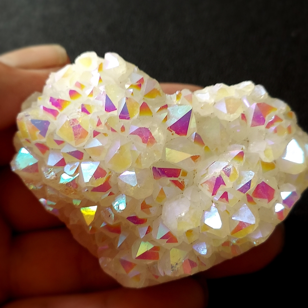 Angel Aura Heart Quartz Cluster
